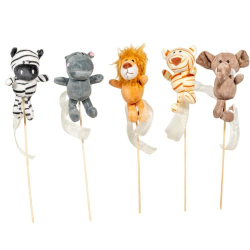 Pálcás ballagó betűző plüss vadállatok