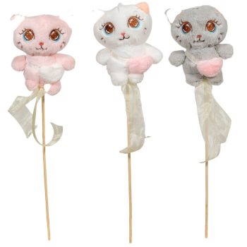 Pálcás ballagó betűző plüss cica