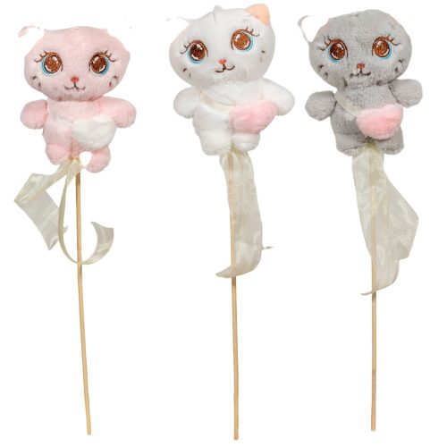 Pálcás ballagó betűző plüss cica