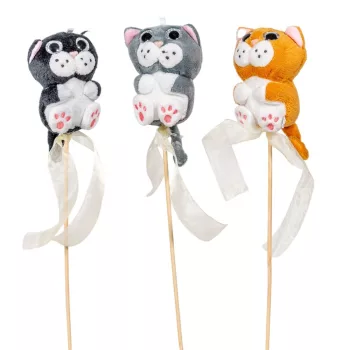 Pálcás ballagó betűző plüss cica