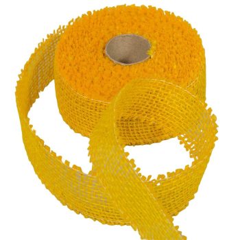 Juta szalag 5cm x10y sárga