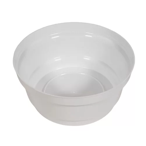 Műanyag nagy  tál  kerek fehér D18cm M8cm