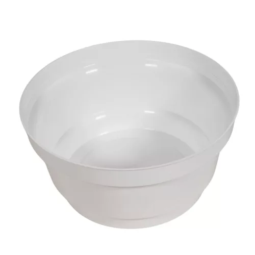 Műanyag nagy  tál  kerek fehér D20cm M10cm
