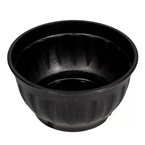 Műanyag bordás tál grafit M15cm D8cm