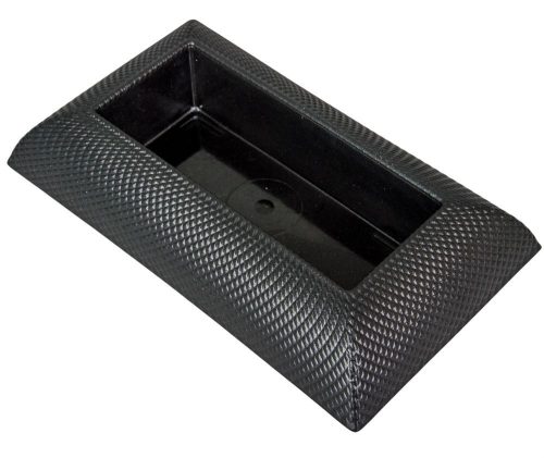Műanyag tál téglalap alakú mintás fekete 29x17 cm