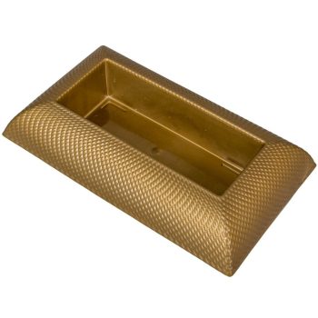 Műanyag tál téglalap alakú mintás arany 29x17cm