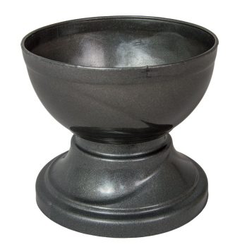 Műanyag nagy talpas tál szürke D15cm M13,5cm