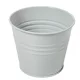 Kaspó fém fényes szürke D13cm M10,5cm