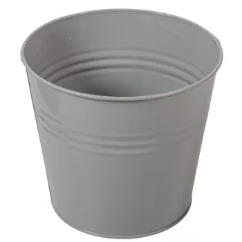 Bádog virágcserép szürke D17cm M15cm