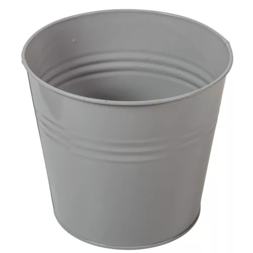 Bádog virágcserép szürke D17cm M15cm