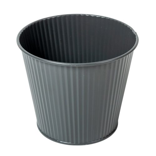 Kaspó fém matt szürke D13cm M11cm