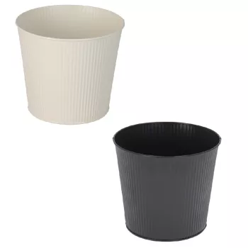 Kaspó fém bordás D19cm M18cm