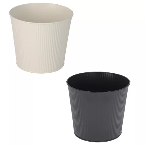 Kaspó fém bordás D19cm M18cm