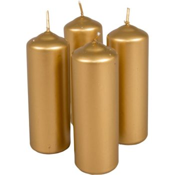 Metál henger gyertya 40x120mm arany 4db/csom (db ár)