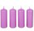 Metál henger gyertya 40x120mm ciklámen 4db/csom (db ár)