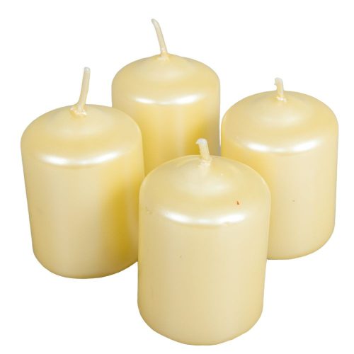 Metál adventi gyertya 40x60 mm krém 4db/csom(db ár)