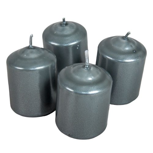 Metál adventi gyertya 40x60 mm szürke darab ár (4 darabos csomagban rendelhető)