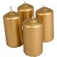 Metál henger gyertya 40x80mm arany (db ár) 4db/csom