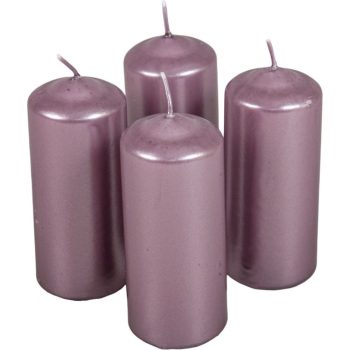   Metál henger gyertya 50x120 mm halvány lila 4db/csom (db ár)