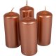 Metál henger gyertya 50x120 mm rosegold 4db/csom (db ár)