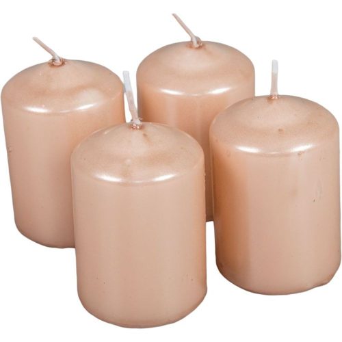 Metál henger gyertya 50x75mm lazac 4db/csom (db ár)