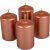 Metál henger gyertya 60x100mm rosegold 4db/csom (db ár)