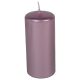 Metál henger gyertya 60x140 mm halvány lila