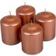 Metál henger gyertya 60x80mm rosegold 4db/csom (db ár)