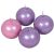 Metál gömb gyertya 60mm lila3 rózsaszín1 4db/csom (db ár)