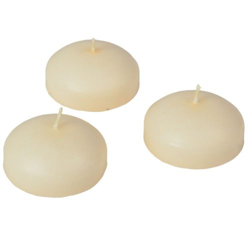 Mártott úszó gyertya 60x30 mm krém 12db/csom (db ár)