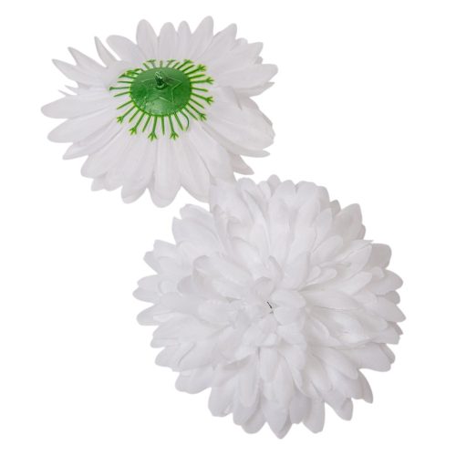 Krizantém virágfej fehér D12cm 24db/csom