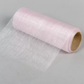 Organza tekercs 90 halvány rózsaszín 15cmx10m