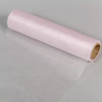 Organza tekercs 90 halvány rózsaszín 23cmx10m