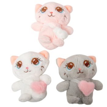 Plüss cica kulcstartóval 11cm