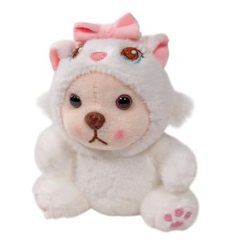 Plüss kapucnis cica 14cm