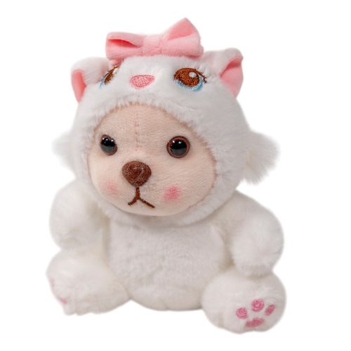 Plüss kapucnis cica 14cm