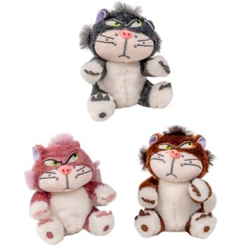 Plüss cica kulcstartós 12cm