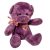 Plüss maci szívvel lila 20cm