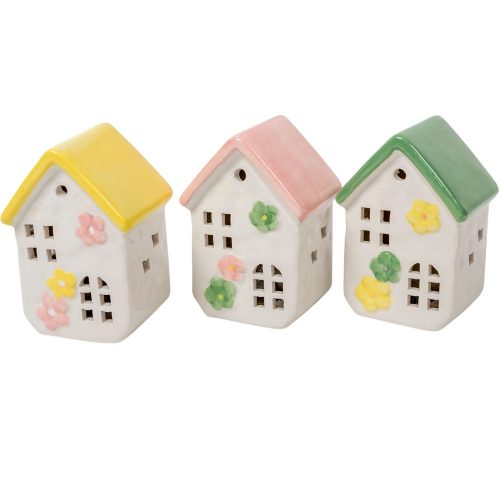 Kerámia házikó LED-es tavaszi M11cm