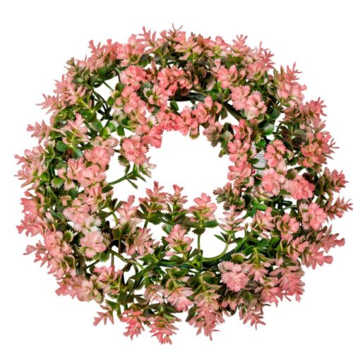 Koszorú rózsaszín D20cm 48db/#