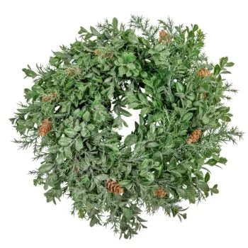 Zöld buxus koszorú D33cm 