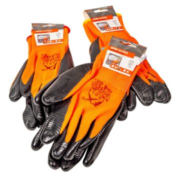 Kesztyű pár narancs-fekete