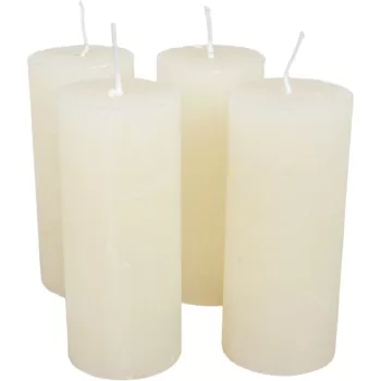 Rusztikus henger gyertya 50x120mm ivory 4db/csom (db ár)