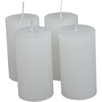 Rusztikus henger gyertya 50x90mm fehér 4db/csom (db ár)