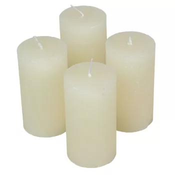 Rusztikus henger gyertya 50x90mm ivory 4db/csom (db ár)
