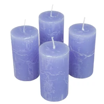   Rusztikus henger gyertya 50x90mm milka lila 4db/csom (db ár)