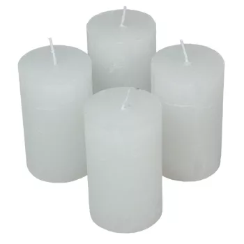 Rusztikus henger gyertya 60x100mm fehér 4db/csom (db ár)