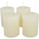 Rusztikus henger gyertya 60x80mm ivory 4db/csom (db ár)