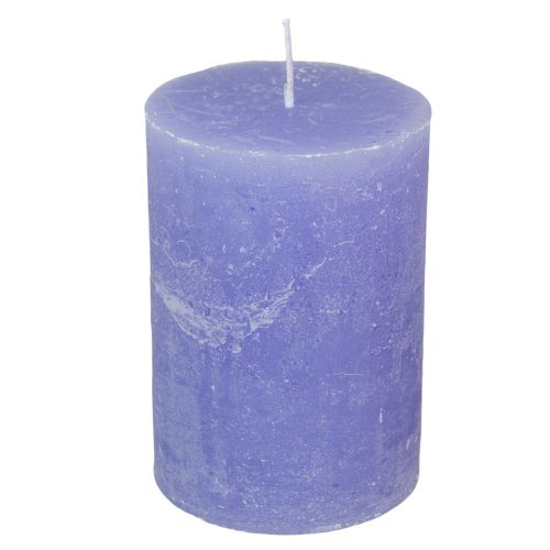 Rusztikus henger gyertya 70x100mm milka lila