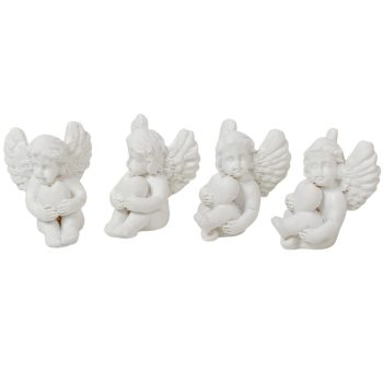 Angyal poly fehér M3,5cm 4db-os
